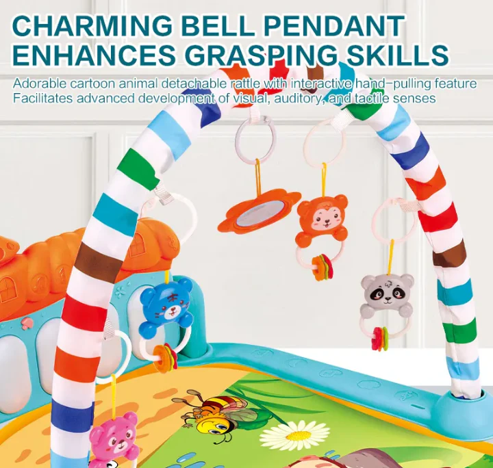 ActivityRug : Tapis Interactif avec Piano et Jouets Suspendus – Image 4