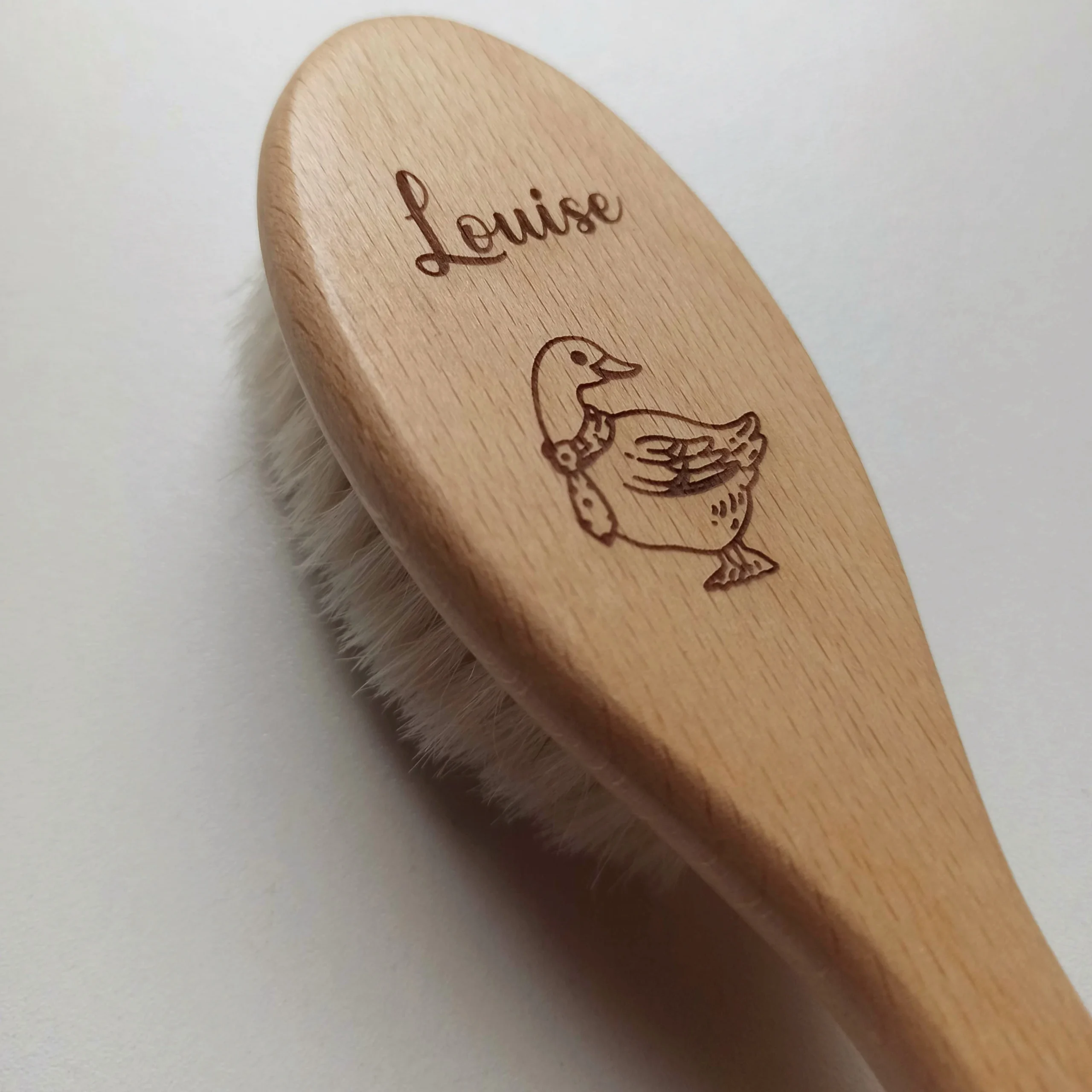 Brosse à cheveux poils doux en bois personnalisée – Image 8