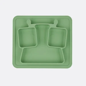 Assiette compartimentée anti-dérapante