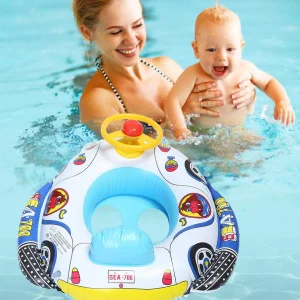 AquaCar : Bouée Voiture Bébé avec Volant