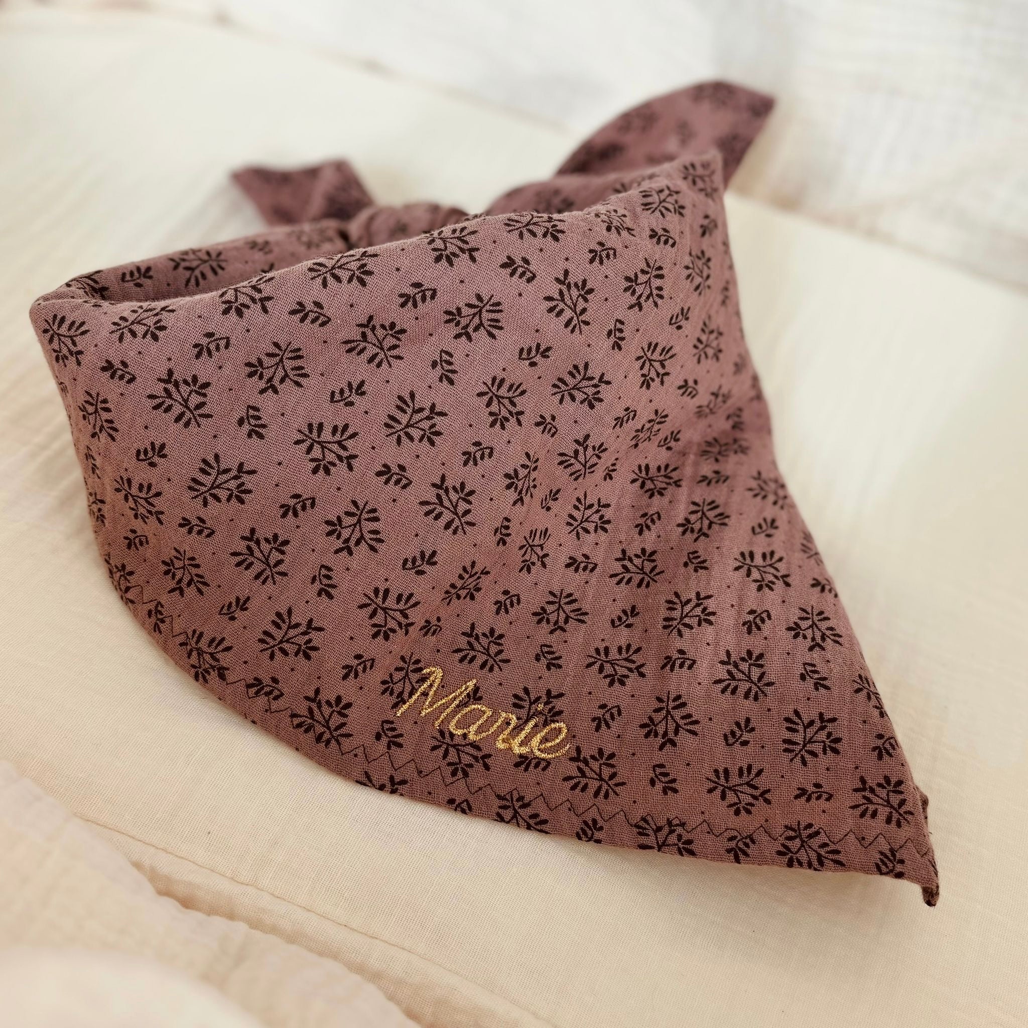 FOULARD CHÂTAIGNE FLEURIE – Image 9