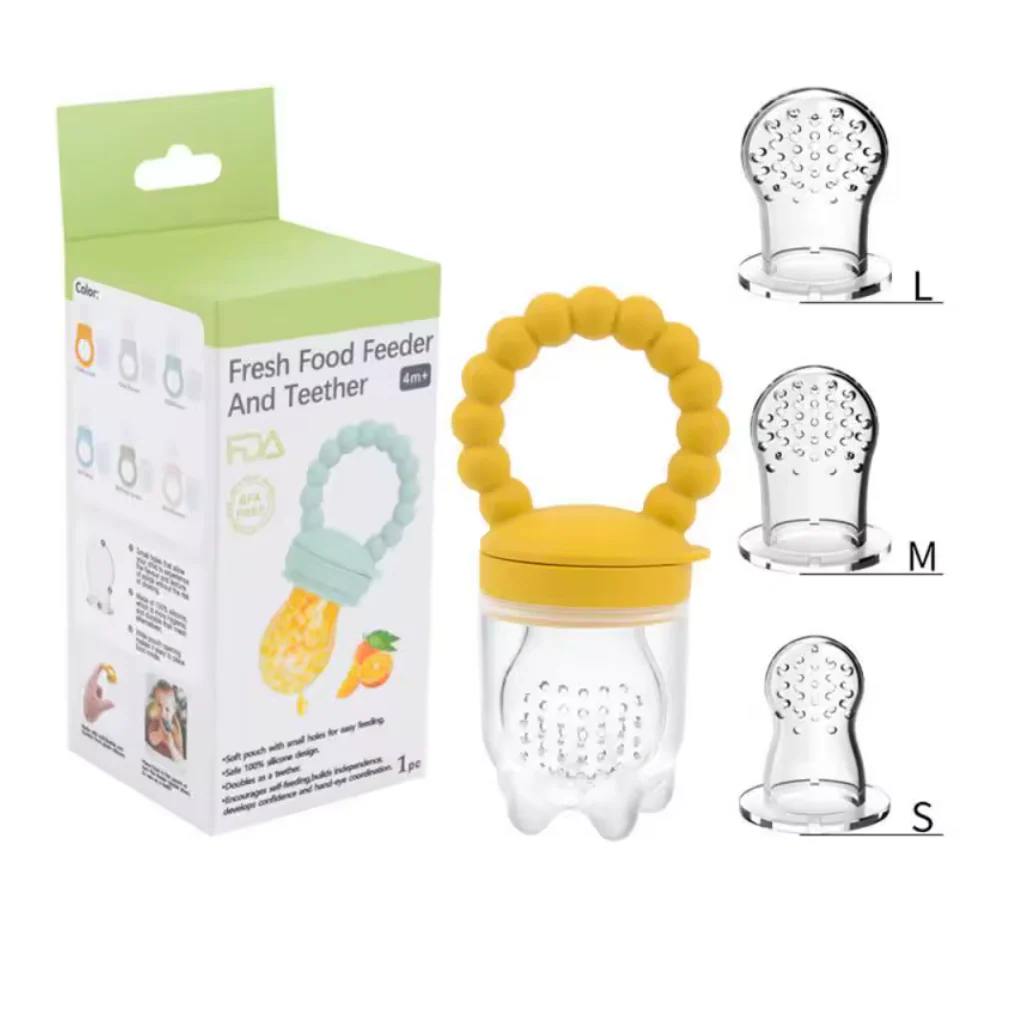 TÉTINE GRIGNOTEUSE DIVERSIFICATION ALIMENTAIRE + 3 EMBOUTS – Image 3
