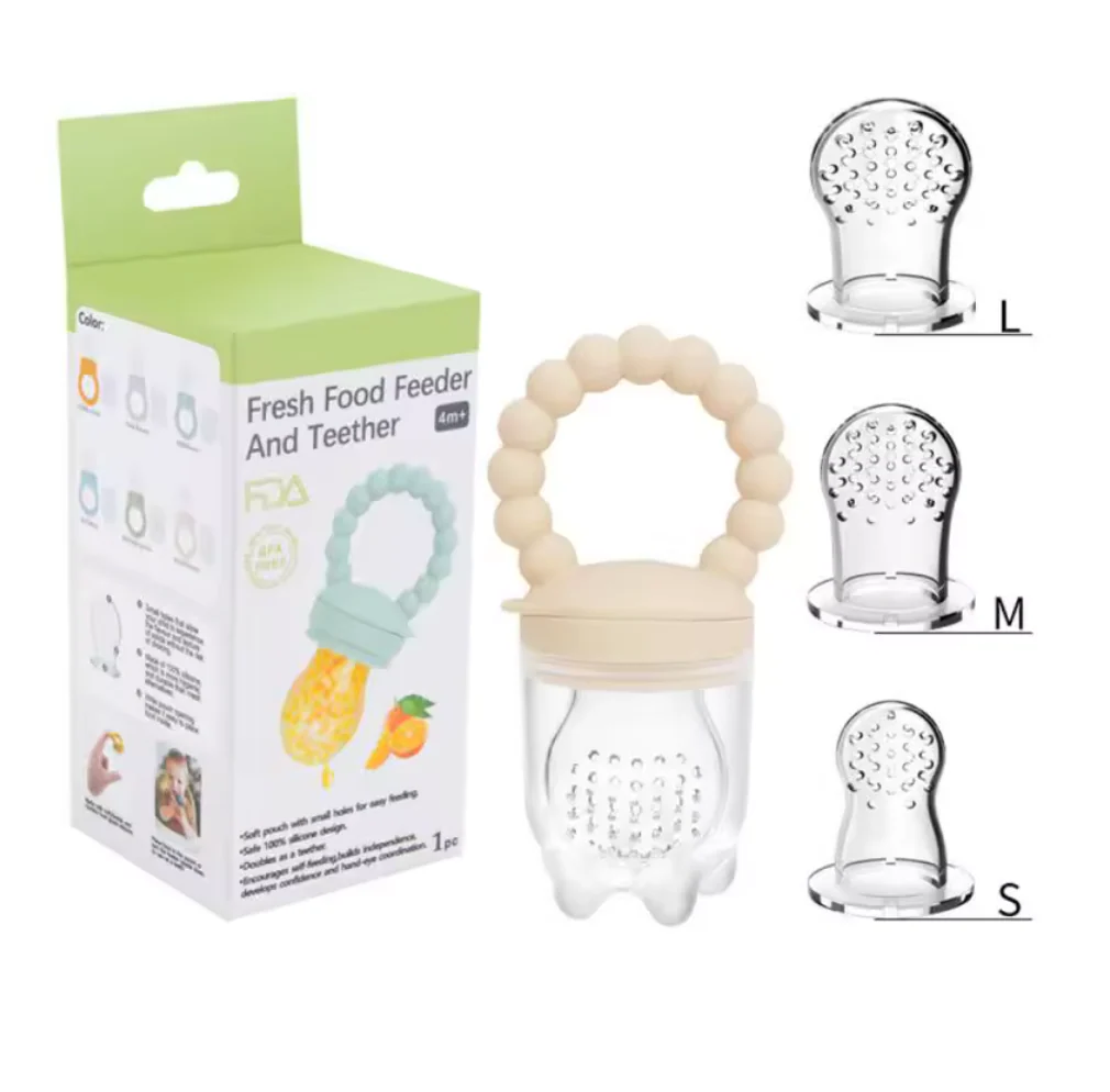 TÉTINE GRIGNOTEUSE DIVERSIFICATION ALIMENTAIRE + 3 EMBOUTS – Image 5
