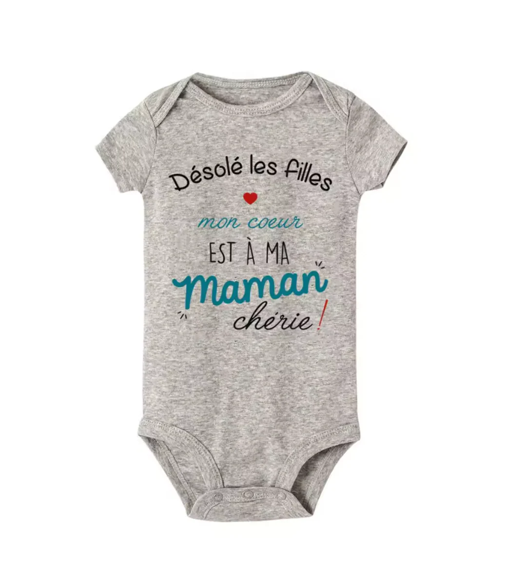 BODY BÉBÉ "MON COEUR EST À MAMAN/PAPA" – Image 4