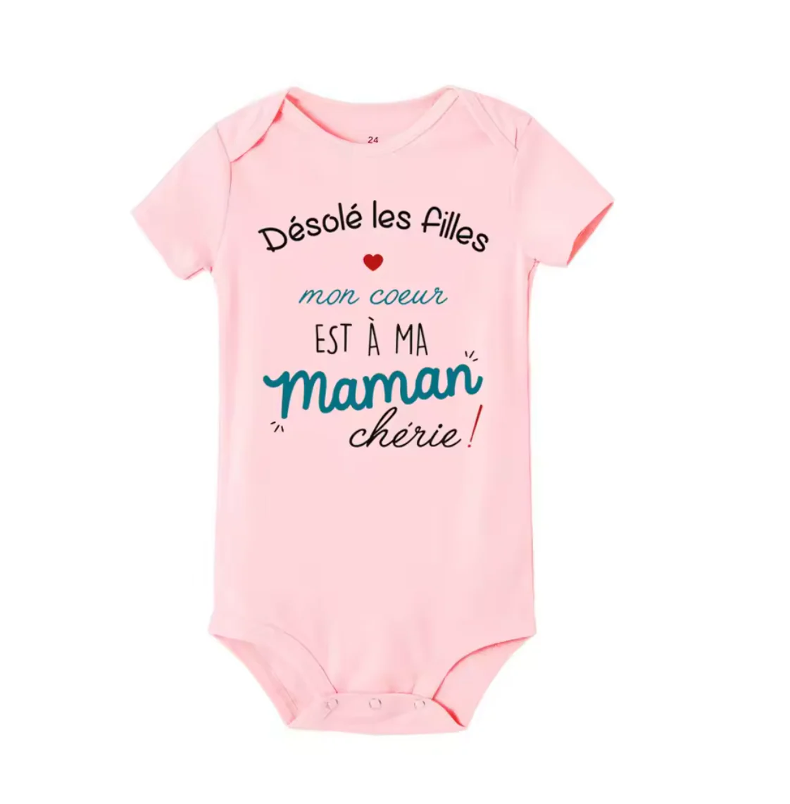 BODY BÉBÉ "MON COEUR EST À MAMAN/PAPA" – Image 3