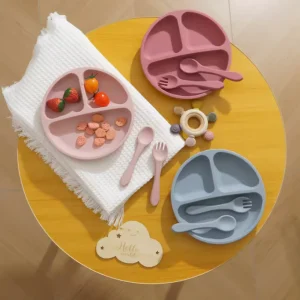 ASSIETTE BÉBÉ SILICONE ANTI DÉRAPANTE