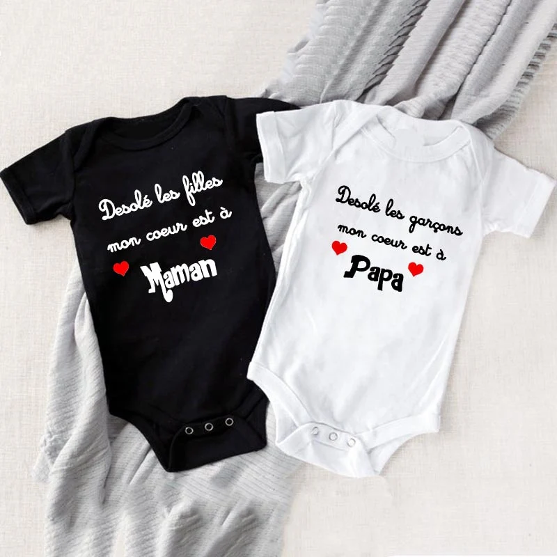 BODY BÉBÉ "MON COEUR EST À MAMAN/PAPA" – Image 8