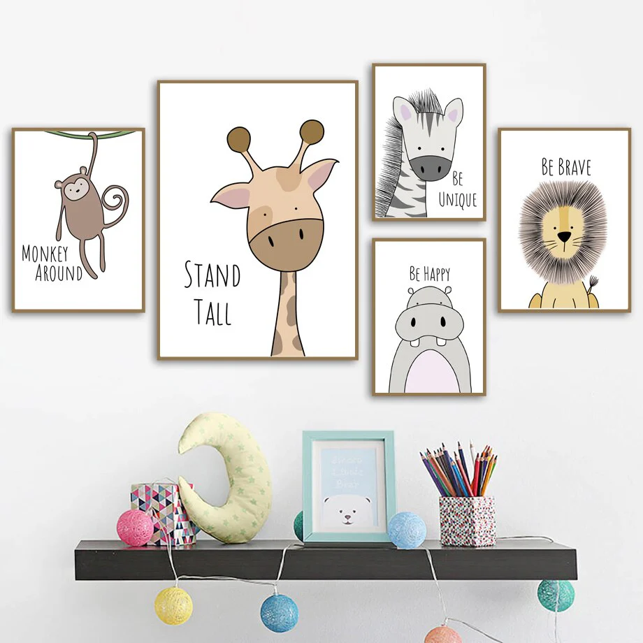 AFFICHE DÉCORATIVE ANIMAUX - CHAMBRE ENFANT – Image 3