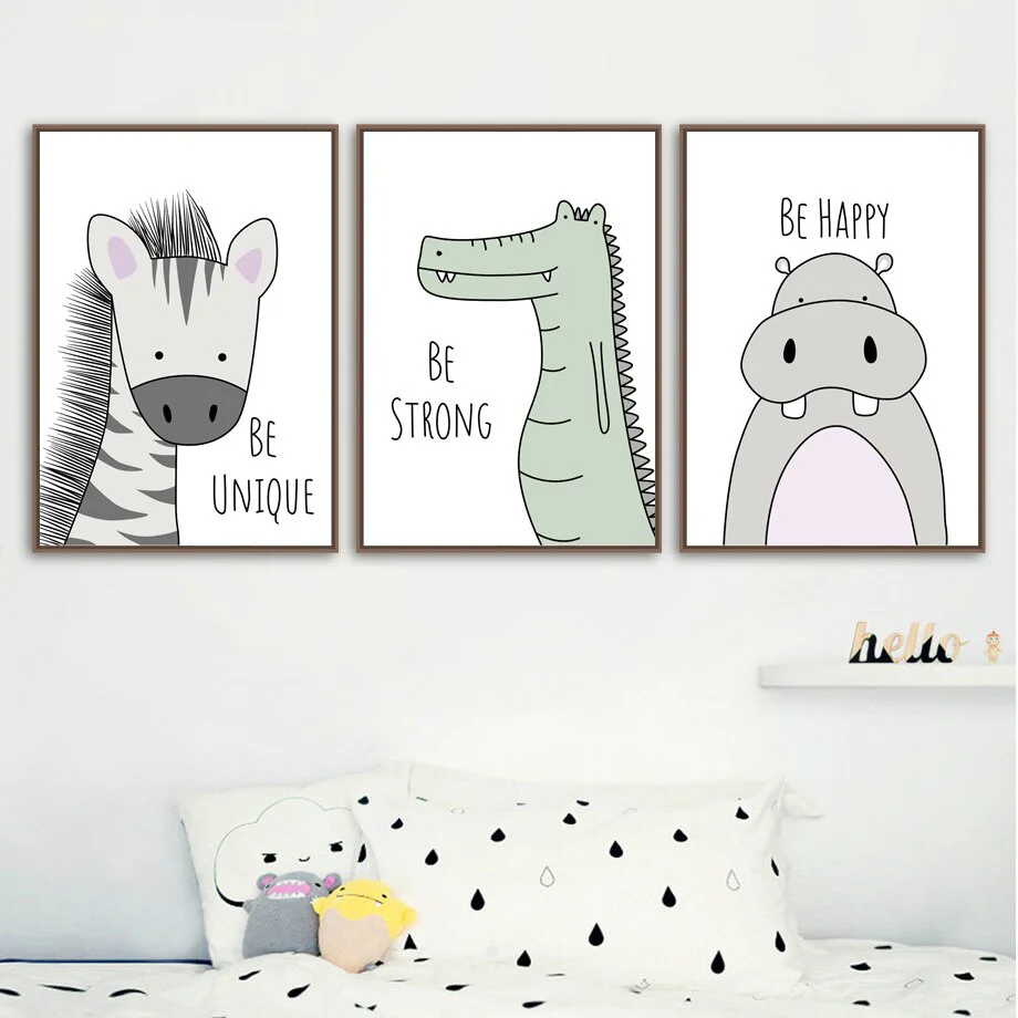 AFFICHE DÉCORATIVE ANIMAUX - CHAMBRE ENFANT – Image 4