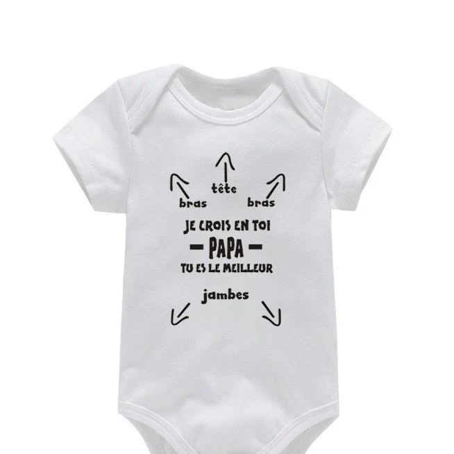 BODY BÉBÉ HUMOUR PAPA 100% COTON – Image 4