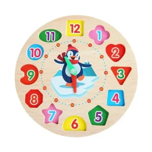 Horloge Montessori en Bois - Bébé Pingouin™