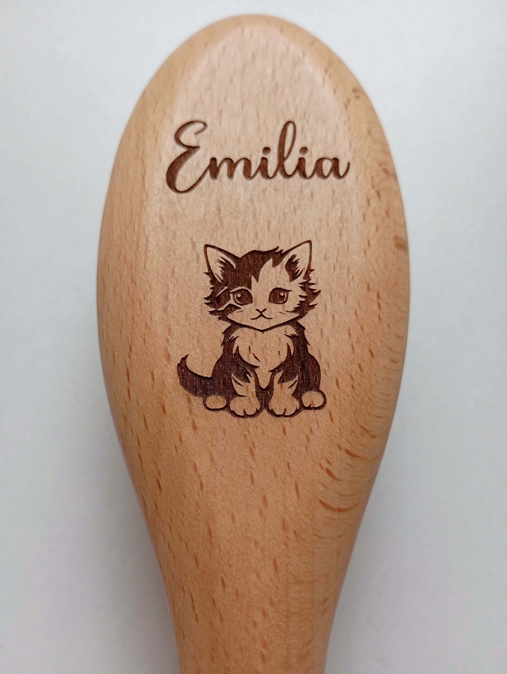 Brosse à cheveux poils doux en bois personnalisée – Image 5