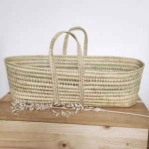 Couffin bébé naturel artisanal en feuilles de palmier tressées ★ COUFFIN VENDU SEUL ★