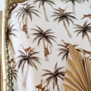 Housse de matelas à langer en jersey de coton "little monkeys"