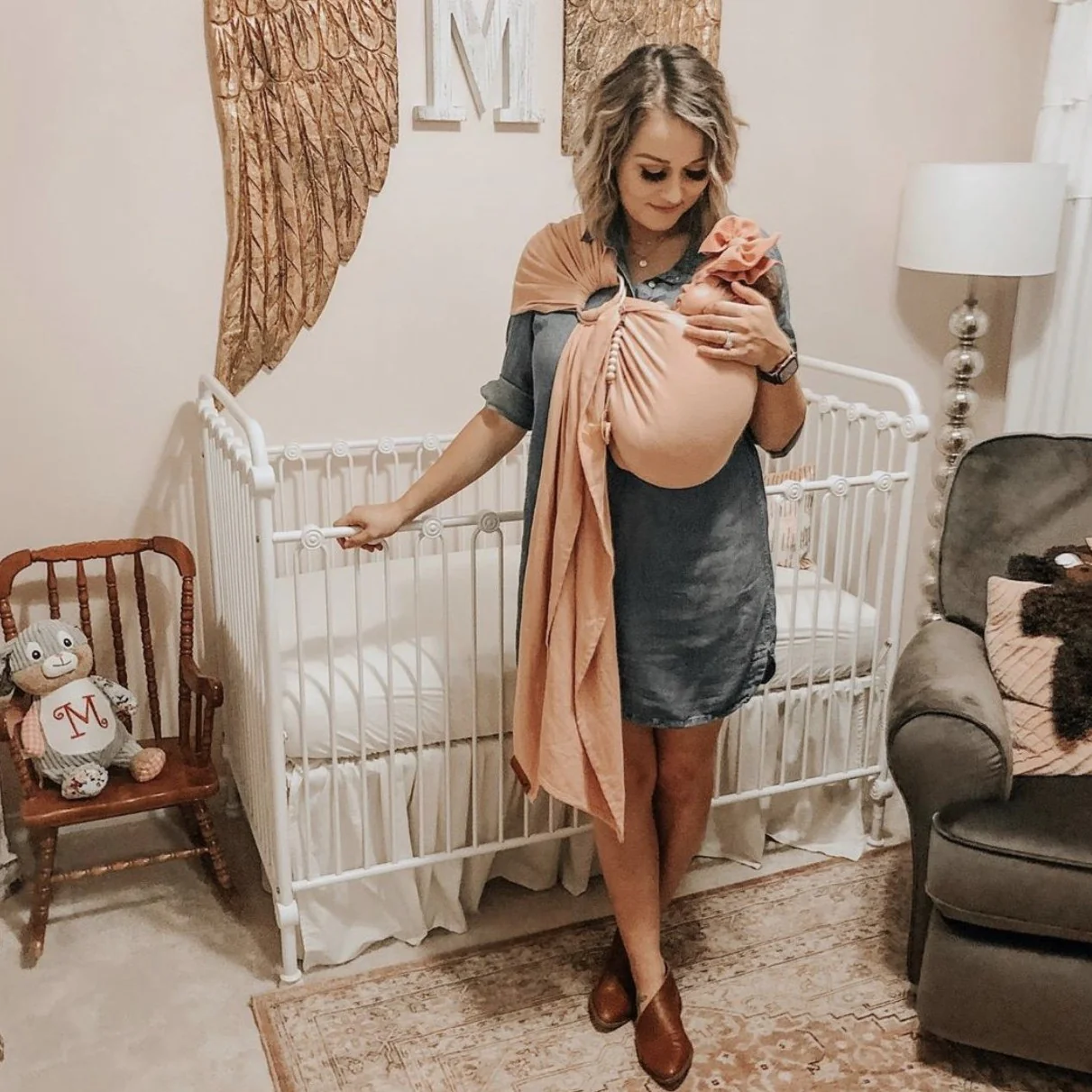 ECHARPE PORTE BÉBÉ RING SLING 100% COTON – Image 9