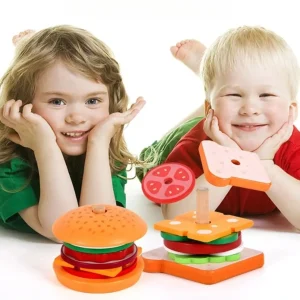 Jeu Montessori Burger bois primaire - EduPlay™
