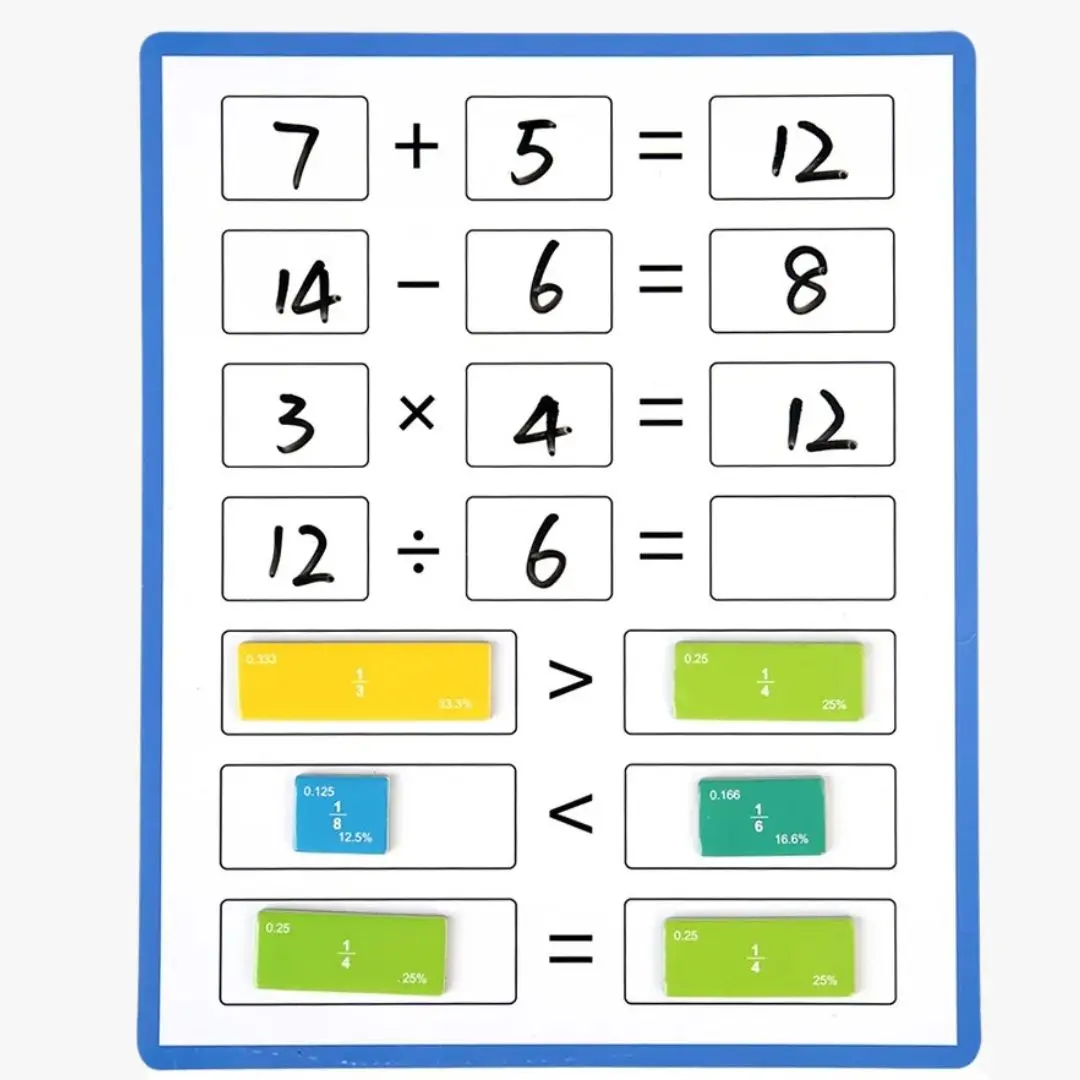 Jeu de Fractions Montessori - Fraction Game Zebra™ – Image 8