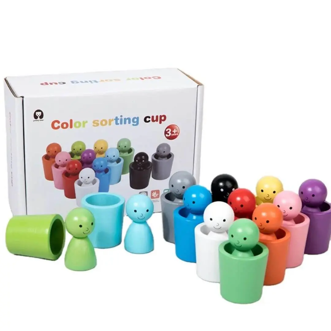 Jeu en bois Montessori - Color Sorting Cup Montessori™