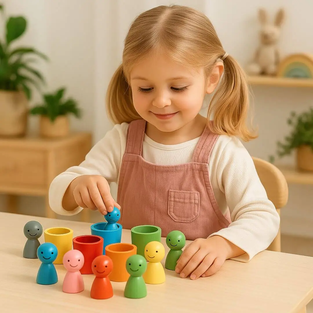 Jeu en bois Montessori - Color Sorting Cup Montessori™ – Image 2