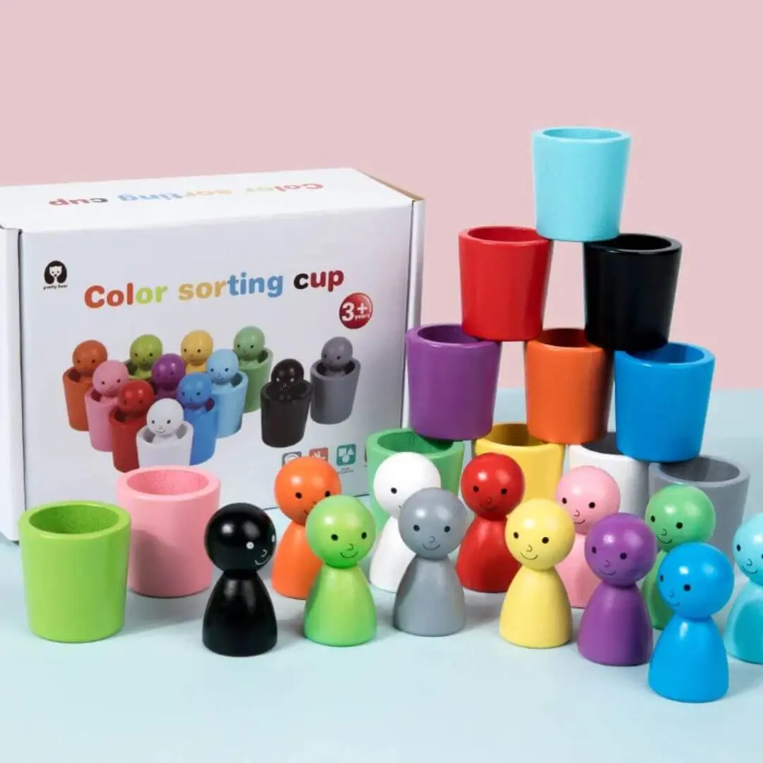 Jeu en bois Montessori - Color Sorting Cup Montessori™ – Image 3