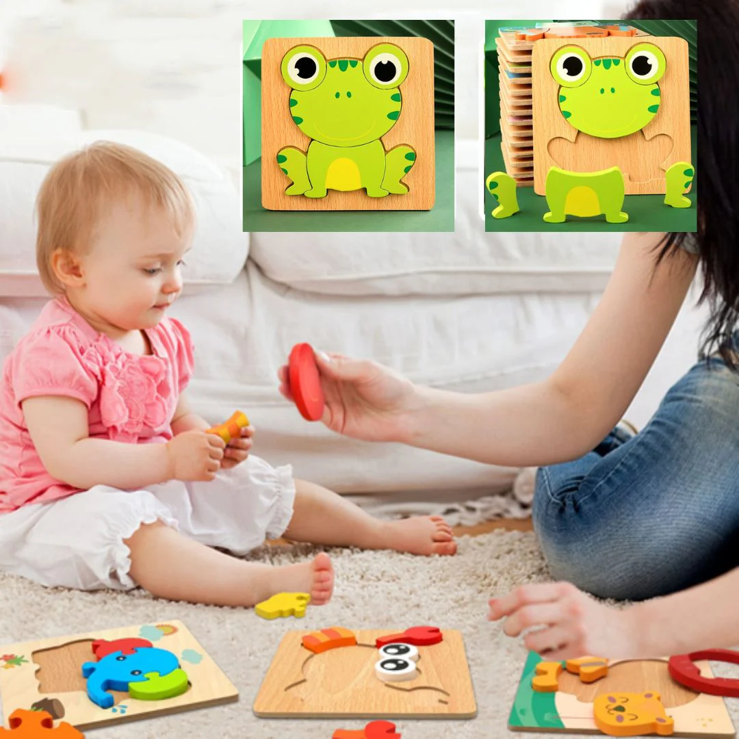 PUZZLE EN BOIS - AniPuzzle™ - GRENOUILLE
