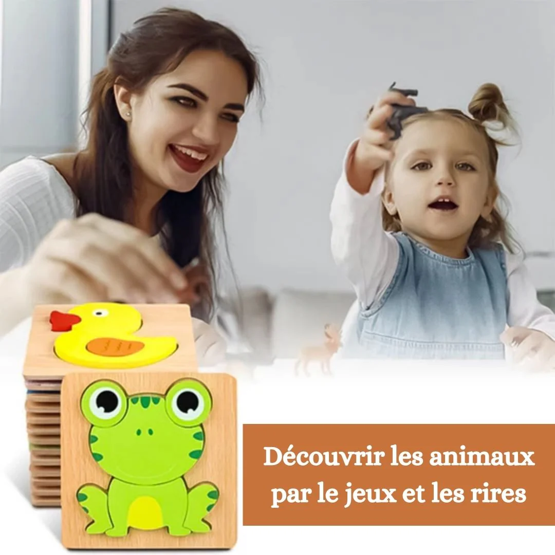 PUZZLE EN BOIS - AniPuzzle™ - GRENOUILLE – Image 3