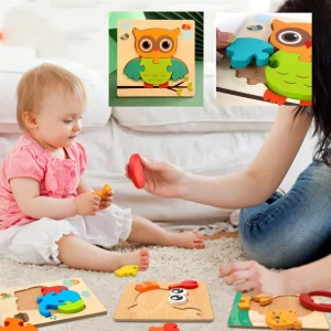 PUZZLE EN BOIS - AniPuzzle™ - HIBOUX JOUR