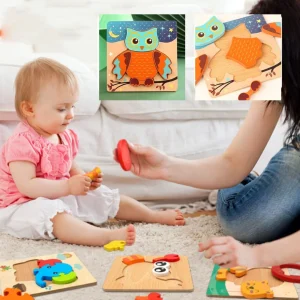 PUZZLE EN BOIS - AniPuzzle™ - HIBOUX NUIT