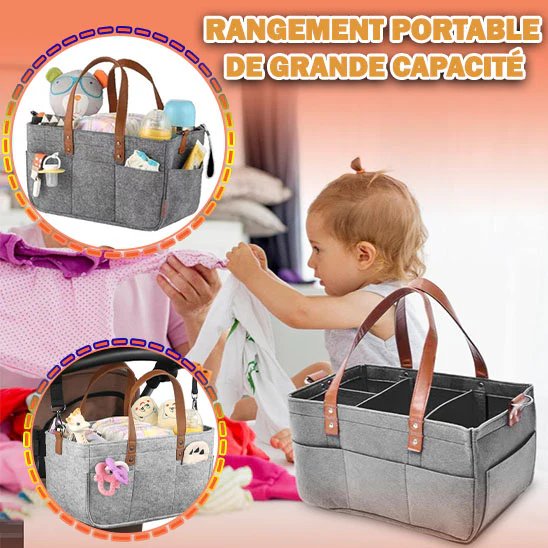 Organisateur 5 en 1 - Sac à Couches - Rangement pour jouets - Sac de voyage - Boite d'épicerie, Panier pique-nique – Image 4