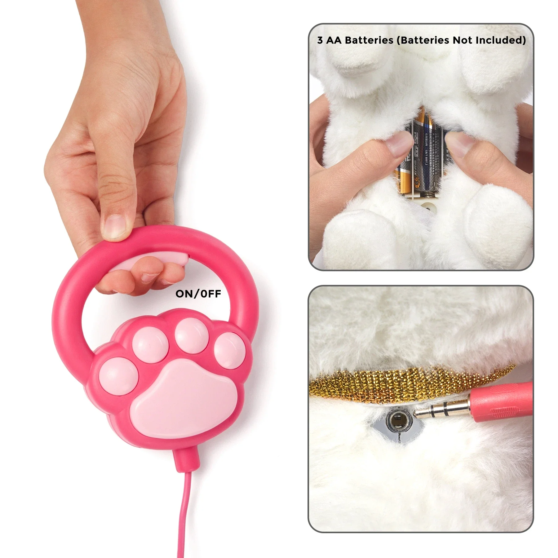 Chien jouet interactif réaliste avec laisse qui marche et aboie – Image 7