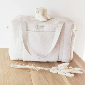 Sac à langer / balade / week-end moumoute sherpa mouton et coton BIO écru