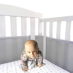 Tour de lit respirant - gris
