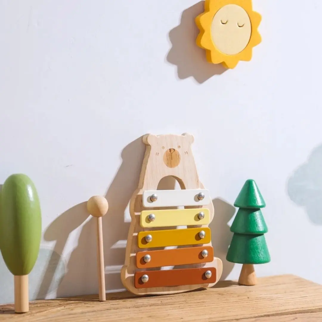 Xylophone en bois 5 notes pour bébé - HappyBear™ – Image 4