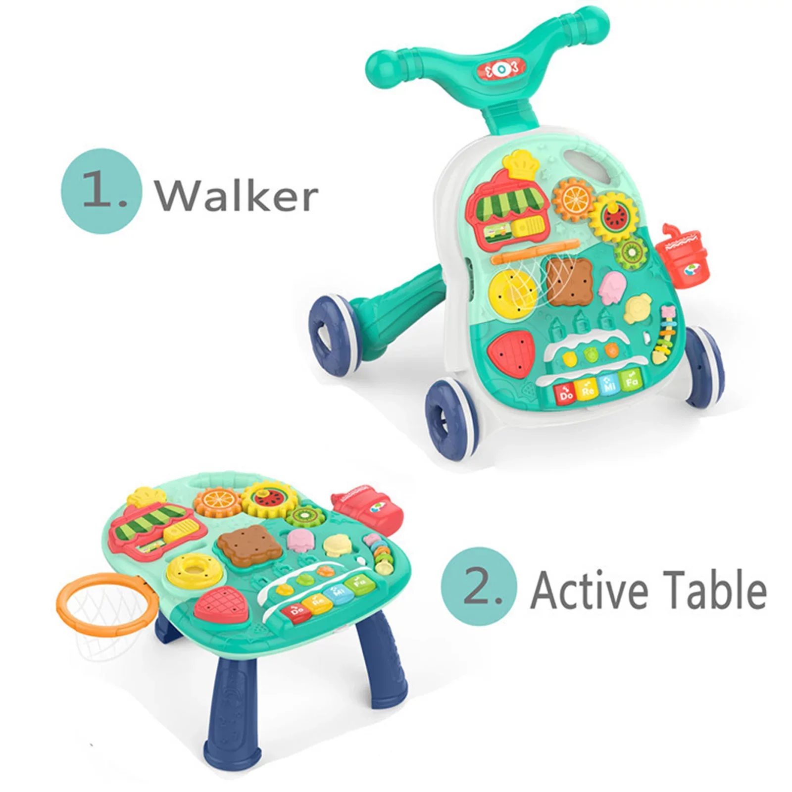2 in 1 Walker & Active Table : Trotteur et Table d'activités – Image 3
