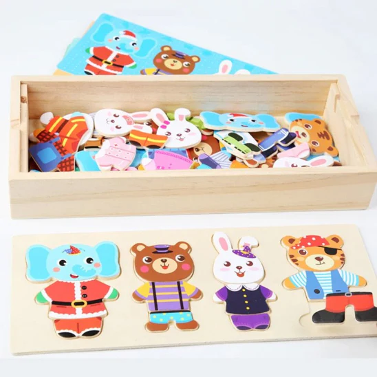 Puzzle dressing - Jouet bois – Image 3