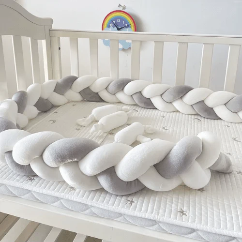 La Tresse de Lit - Gris et blanc – Image 4