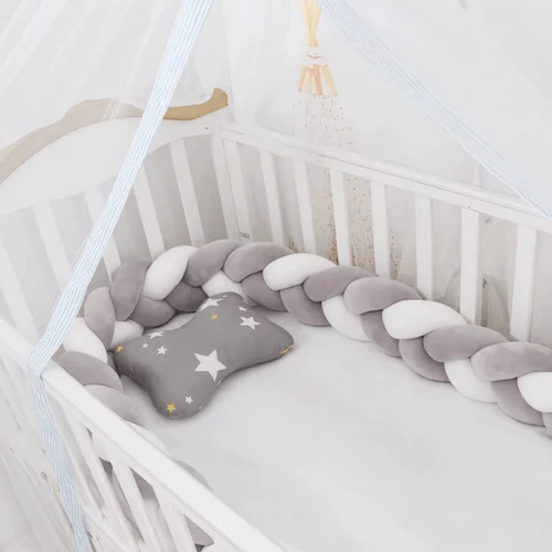 La Tresse de Lit - Gris et blanc – Image 5