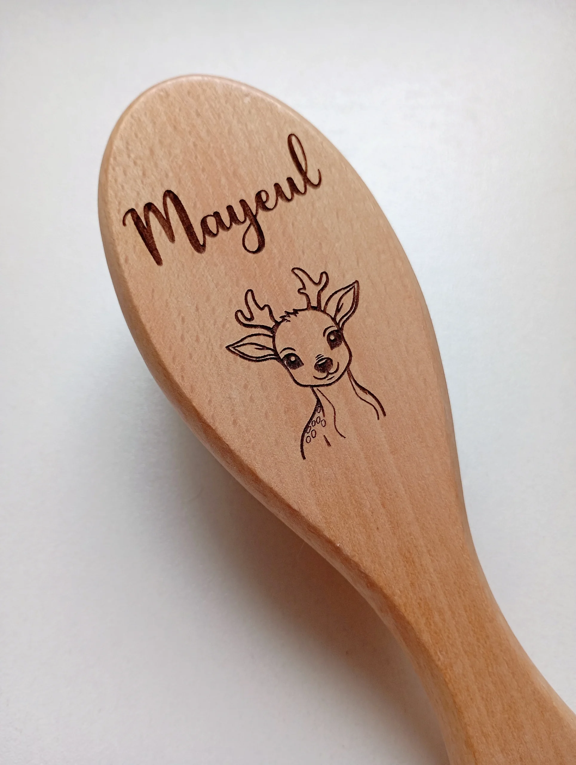 Brosse à cheveux picots en bois personnalisée – Image 3