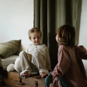 RIDEAU GAZE DE COTON - VERT KAKI