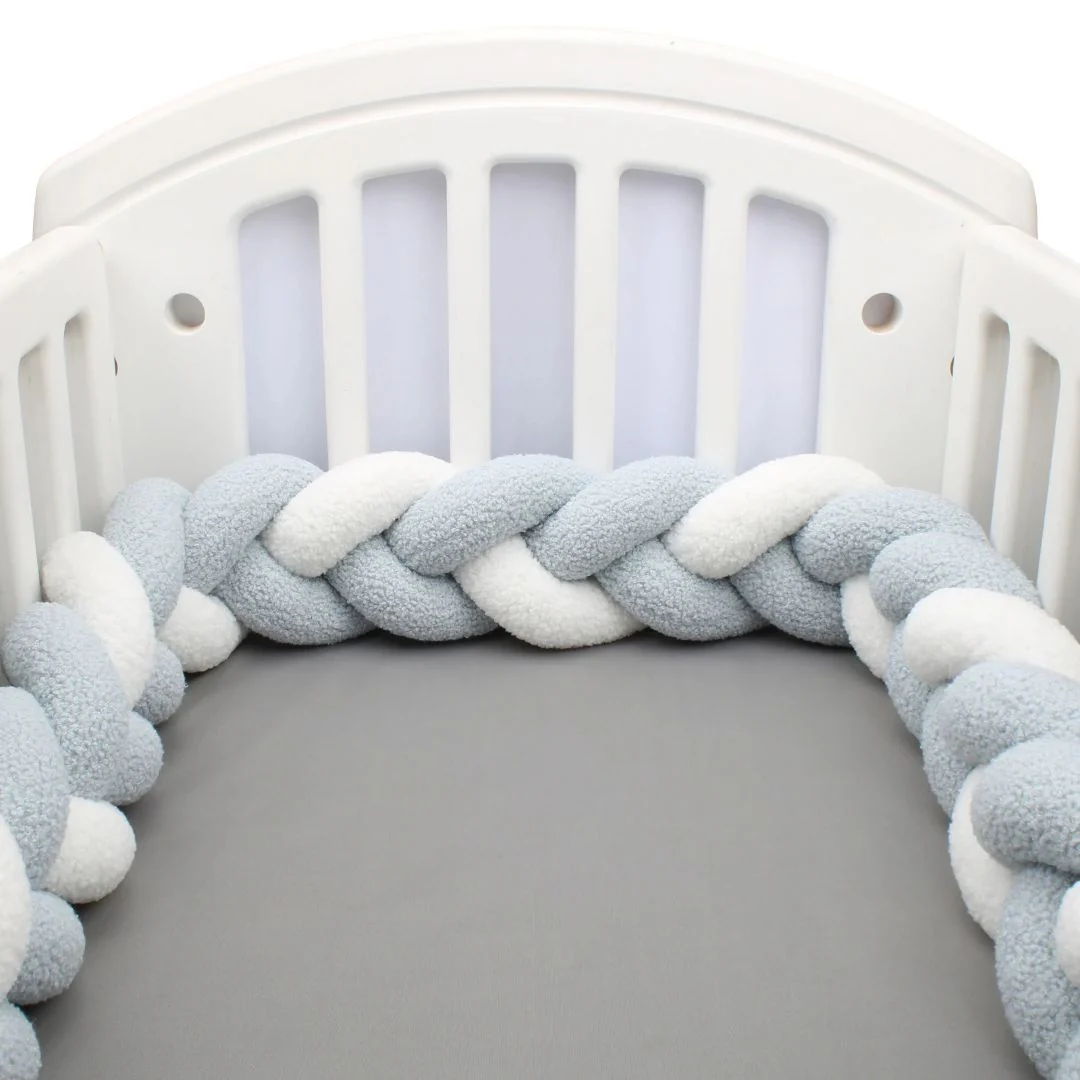 Tresse de Lit Bébé - bleu blanc mignon – Image 3