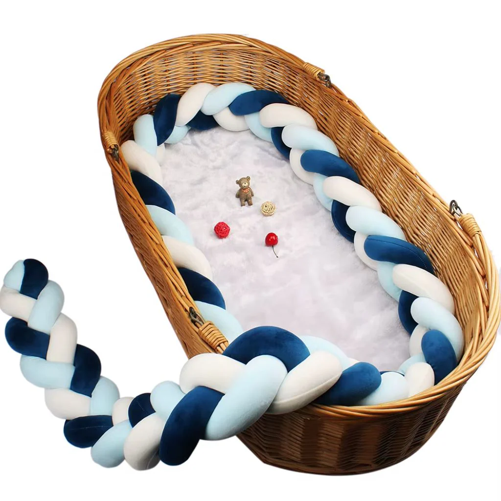 Tresse de Lit bébé - Bleu Doudou (3 Brins) – Image 3