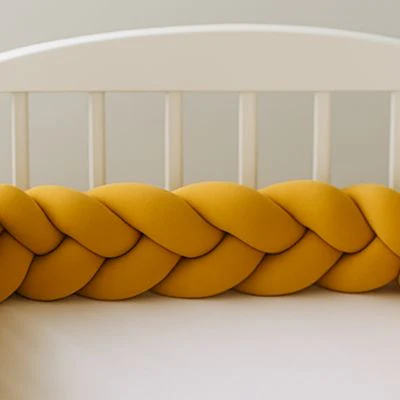 Tresse de lit bébé – Moutarde | Cocon doux et lumineux – Image 3